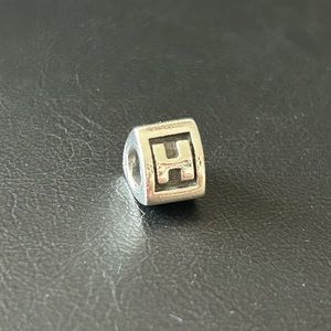Pandora H Charm Retired
